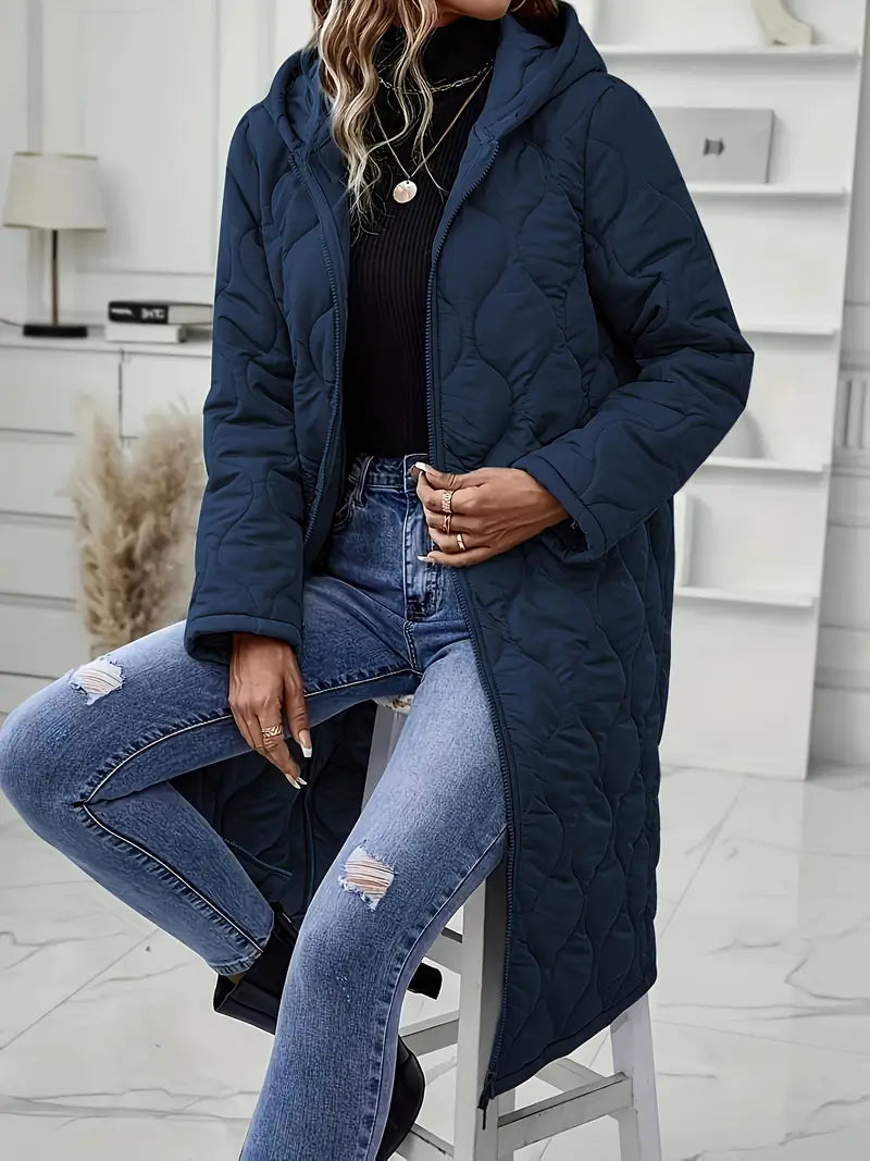 Noelle| Ciepły Płaszcz z Kapturem