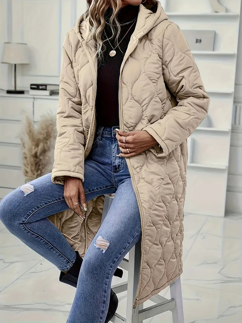 Noelle| Ciepły Płaszcz z Kapturem