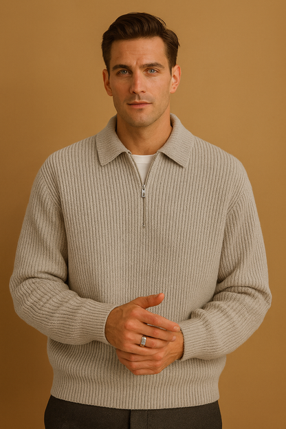 VERA™ | SWETER Z PÓŁGOLFEM I ZAMKIEM