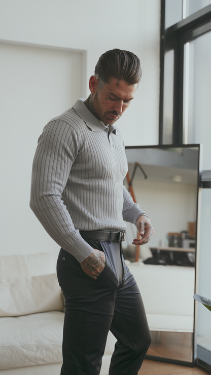 ALEJANDRO: DZIANINOWY SWETER MUSKELFIT