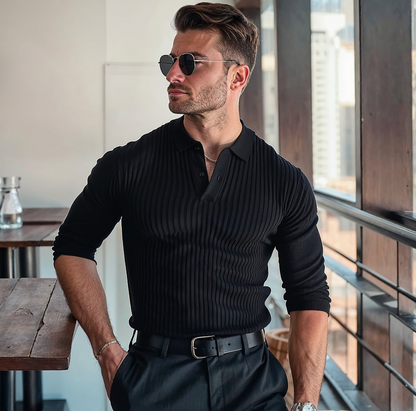 ALEJANDRO: DZIANINOWY SWETER MUSKELFIT